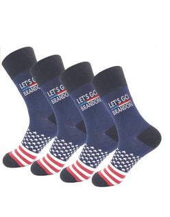 Let's Go Brandon American Flag Socks