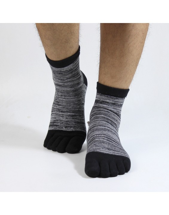 Men's Cotton High Waist Ethnic Five-finger Socks